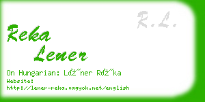 reka lener business card